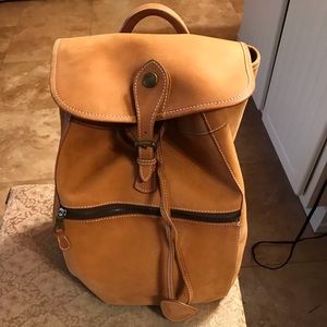 Eddie Bauer leather backpack.